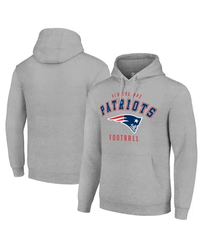 Starter Men's And Women's New England Patriots Screen Print Pullover Hoodie In Gray