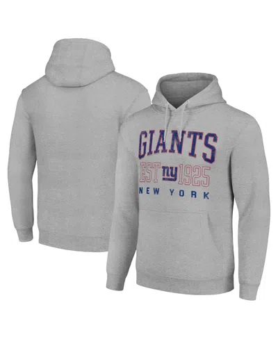 Starter Men's And Women's New York Giants Throwback Logo Pullover Hoodie In Gray
