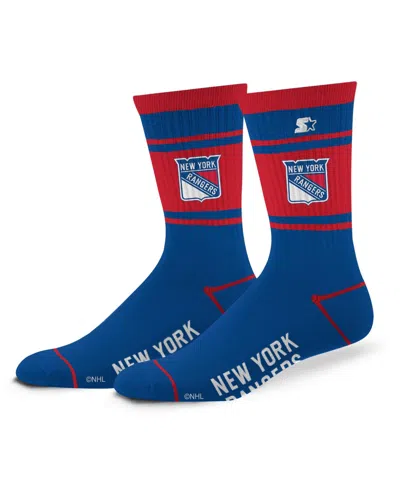 Starter Men's And Women's New York Rangers Billboard Crew Socks In Blue