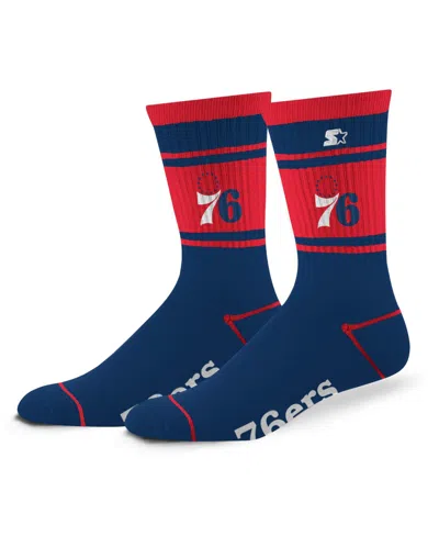 Starter Men's And Women's Philadelphia 76ers Billboard Crew Socks In Blue