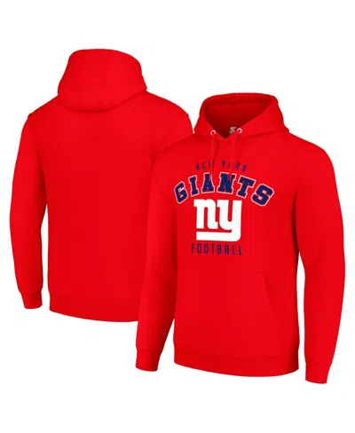 Starter Men's And Women's Red New York Giants Logo Pullover Hoodie