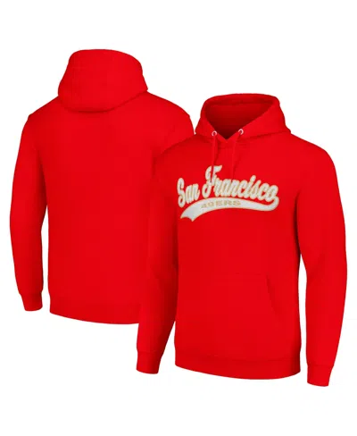 Starter Men's And Women's Scarlet San Francisco 49ers Tailsweep Pullover Hoodie In Red