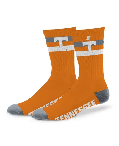 Starter Men's And Women's Tennessee Volunteers Team Color Two-stripe Crew Socks In Orange