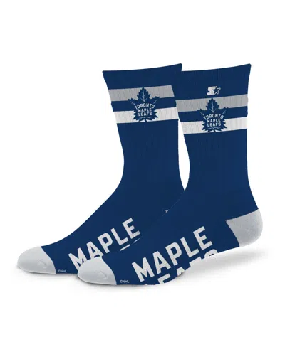 Starter Men's And Women's Toronto Maple Leafs Team Color Two-stripe Crew Socks In Blue