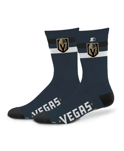 Starter Men's And Women's Vegas Golden Knights Team Color Two-stripe Crew Socks In Gray
