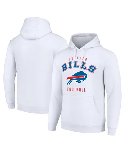 Starter Men's And Women's White Buffalo Bills Logo Pullover Hoodie In Blue