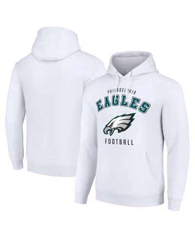 Starter Men's And Women's White Philadelphia Eagles Logo Pullover Hoodie
