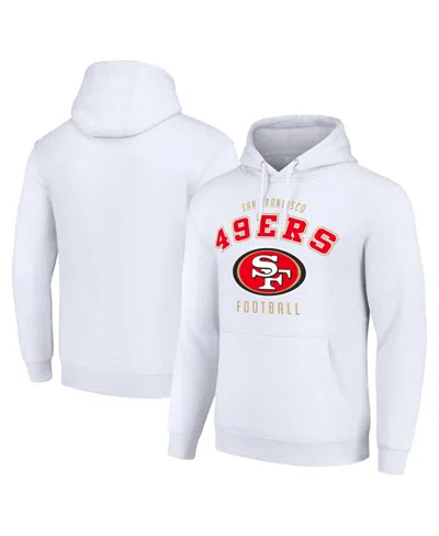 Starter Men's And Women's White San Francisco 49ers Logo Pullover Hoodie