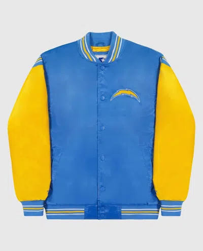 Starter Men's Angeles Chargers Varsity Satin Full-snap Jacket In Light Blue