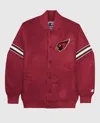 Starter Men's Arizona Cardinals Satin Full-snap Jacket In Red In Red