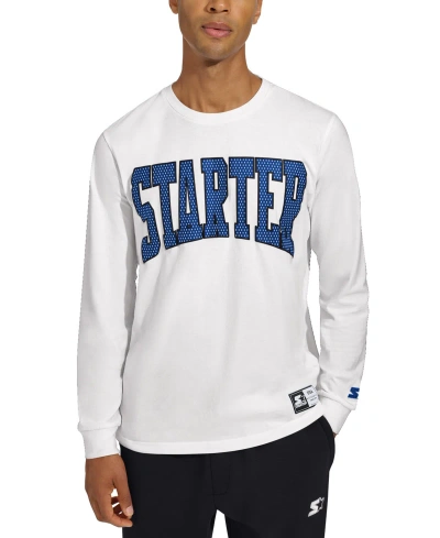 Starter Men's Asher Classic-fit Logo Graphic Long-sleeve T-shirt In White