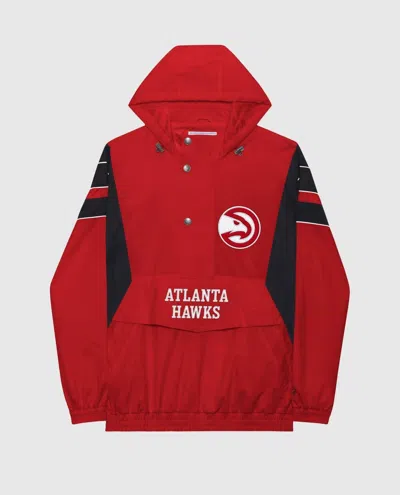 Starter Men's Atlanta Hawks Home Team Half-zip Jacket In Red