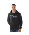 Starter Men's Black Baltimore Ravens Pullover Hoodie In Black