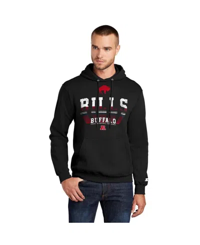 Starter Men's Black Buffalo Bills Retro Fleece Pullover Hoodie