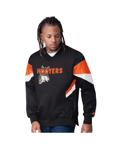 Starter Men's Black Chase Elliott Hooters Striker I V-neck Pullover Jacket