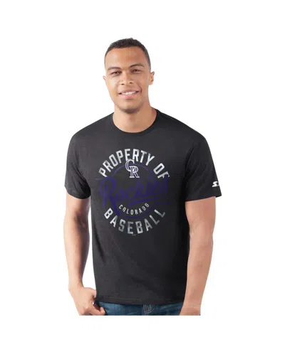 Starter Men's Black Colorado Rockies Prime Time Property Of T-shirt