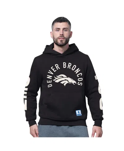 Starter Men's Black Denver Broncos Handoff Fleece Hoodie Sweatshirt