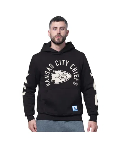 Starter Men's Black Kansas City Chiefs Handoff Fleece Hoodie Sweatshirt