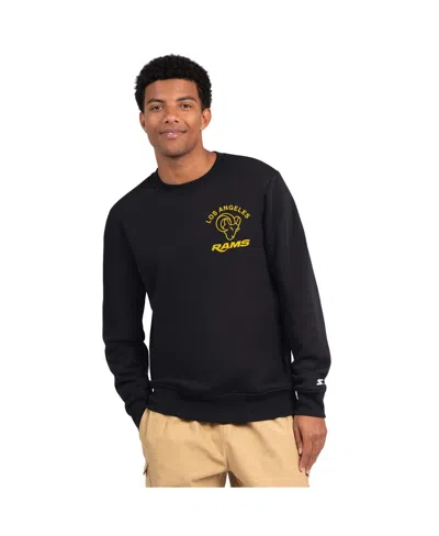 Starter Men's Black Los Angeles Rams Port Co Sweatshirt