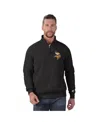 Starter Men's Black Minnesota Vikings Classic Half-zip Pullover Sweatshirt In Black