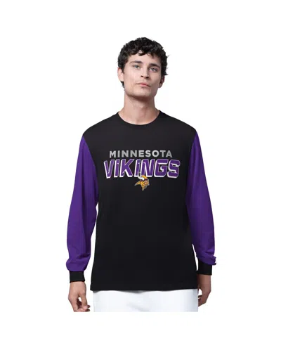 Starter Men's Black Minnesota Vikings Thursday Night Gridiron Long Sleeve T-shirt