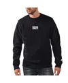 Starter Men's Black New York Giants 1925 Collection Long Sleeve Pullover Sweatshirt In Black