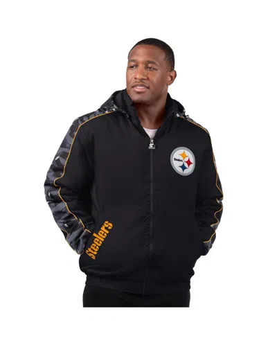 Starter Men's Black Pittsburgh Steelers Thursday Night Gridiron Full-zip Jacket