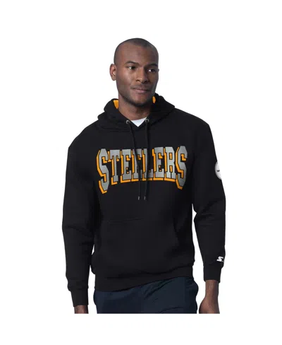 Starter Men's Black Pittsburgh Steelers Thursday Night Gridiron Hoodie