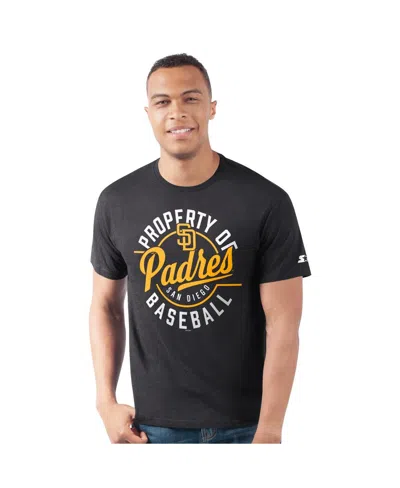Starter Men's Black San Diego Padres Prime Time Property Of T-shirt