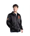 Starter Men's Black San Francisco Giants Cooperstown Collection Point Man Full-snap Coaches Jacket In Black