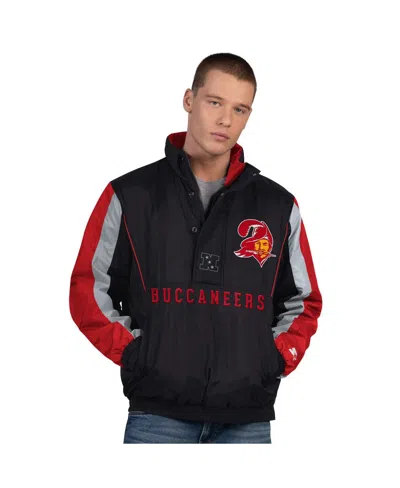 Starter Men's Black Tampa Bay Buccaneers Thursday Night Gridiron Vintage Logo Half-zip Jacket