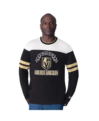 Starter Men's Black Vegas Golden Knights Blitz Durene Long Sleeve T-shirt