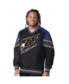 Starter Men's Black Washington Capitals Reliever V-neck Pullover Jacket In Multi