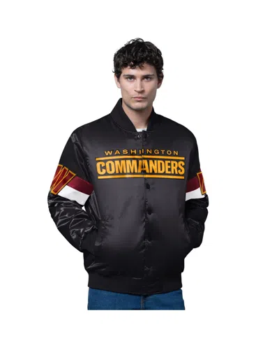 Starter Black Washington Commanders Triple Option Full-snap Varsity Jacket