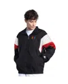 Starter Men's Black/red Nascar Yard Line Full-zip Jacket In Black