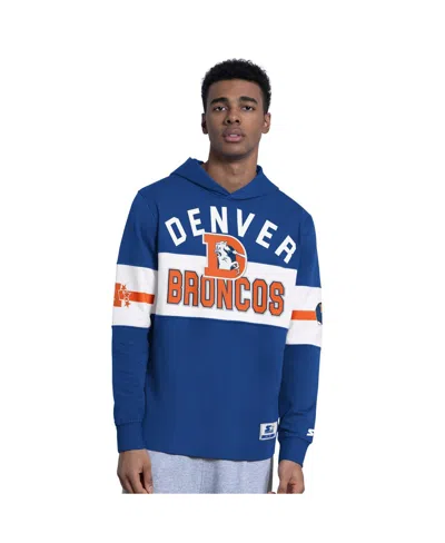 Starter Men's Blue Denver Broncos Fullback Jersey Hoodie In Multi