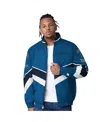 Starter Men's Blue Minnesota Timberwolves Captain Oxford Full-zip Jacket In Blue