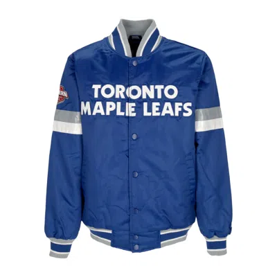 Starter Men's Bomber Jacket Nhl Home Game Satin Jacket Torlea In Original Team Colors