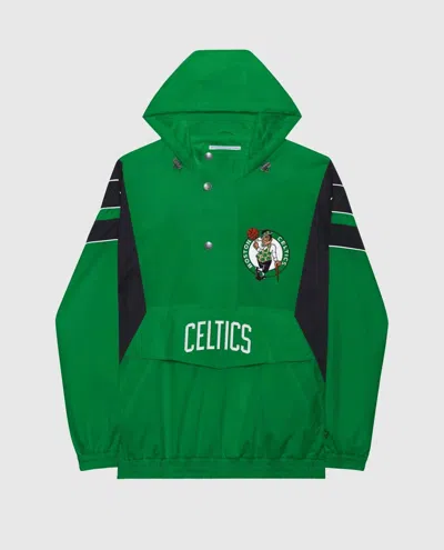 Starter Men's Boston Celtics Home Team Half-zip Jacket In Green