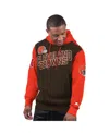 Starter Men's Brown Cleveland Extreme Pullover Hoodie In Multi