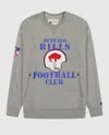 Starter Men's Buffalo Bills Crew Neck Sweatshirt With Zip Pockets In Grey In Grey