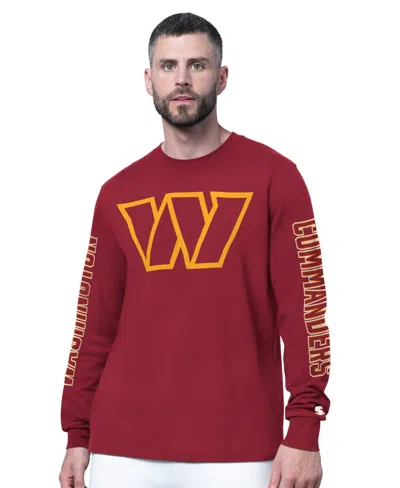 Starter Men's Burgundy Washington Commanders Clutch Hit Ii Long-sleeve T-shirt