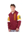 Starter Men's Burgundy Washington Commanders Extreme Full-zip Hoodie In Multi
