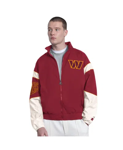 Starter Men's Burgundy Washington Commanders The Gust Full-zip Hooded Jacket In Multi