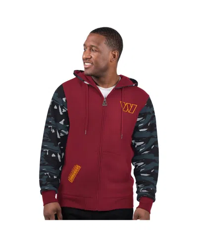 Starter Men's Burgundy Washington Commanders Thursday Night Gridiron Full-zip Hoodie In Multi