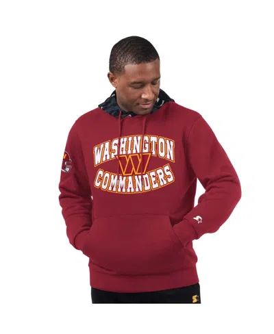 Starter Men's Burgundy Washington Commanders Thursday Night Gridiron Pullover Hoodie