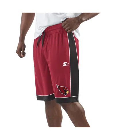 Starter Men's Cardinal/black Arizona Cardinals Fan Favorite Fashion Shorts In Cardinal,black