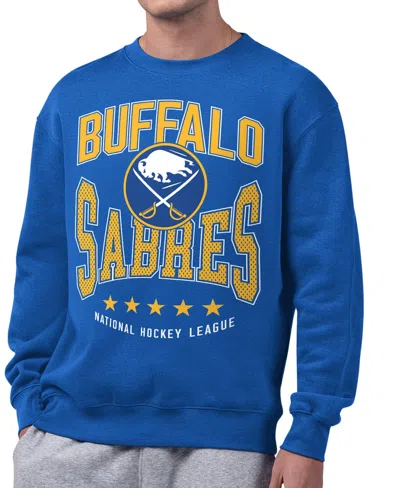Starter Men's Center Squeeze Buffalo Sabres Screen-print Relaxed-fit Sweatshirt In Blue