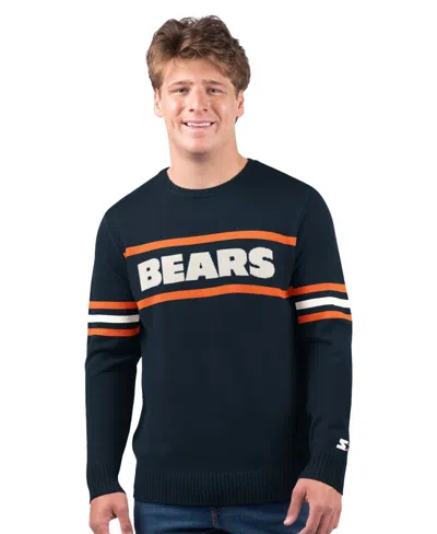 Starter Men's Chicago Bears Player Crewneck Long-sleeve Sweater In Multi