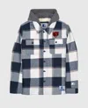 Starter Men's Chicago Bears Sherpa Lined Plaid Jacket In Navy In Blue
